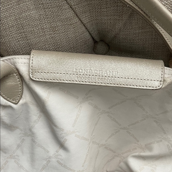 Longchamp White and Tan Tote Bag - Picture 6 of 8
